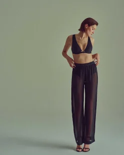 LIVY Pantalon Bois Profond Noir Fashion