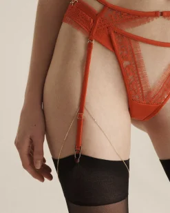 LIVY Porte Jarretelles Batignolles Rouge Clearance